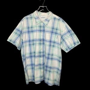 COLUMBIA PFG Fishing Shirt‎ Plaid Print 100% Cotton